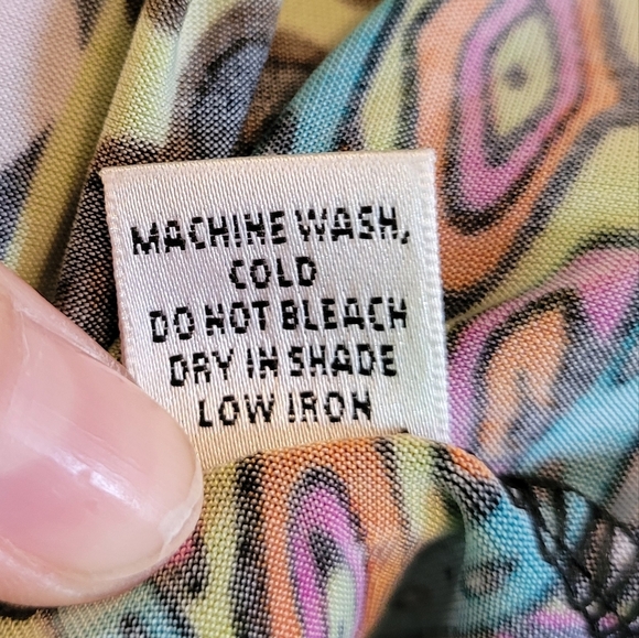 Funky People Vibrant Bold Print Deep V-neck Mini Dress - Picture 7 of 7